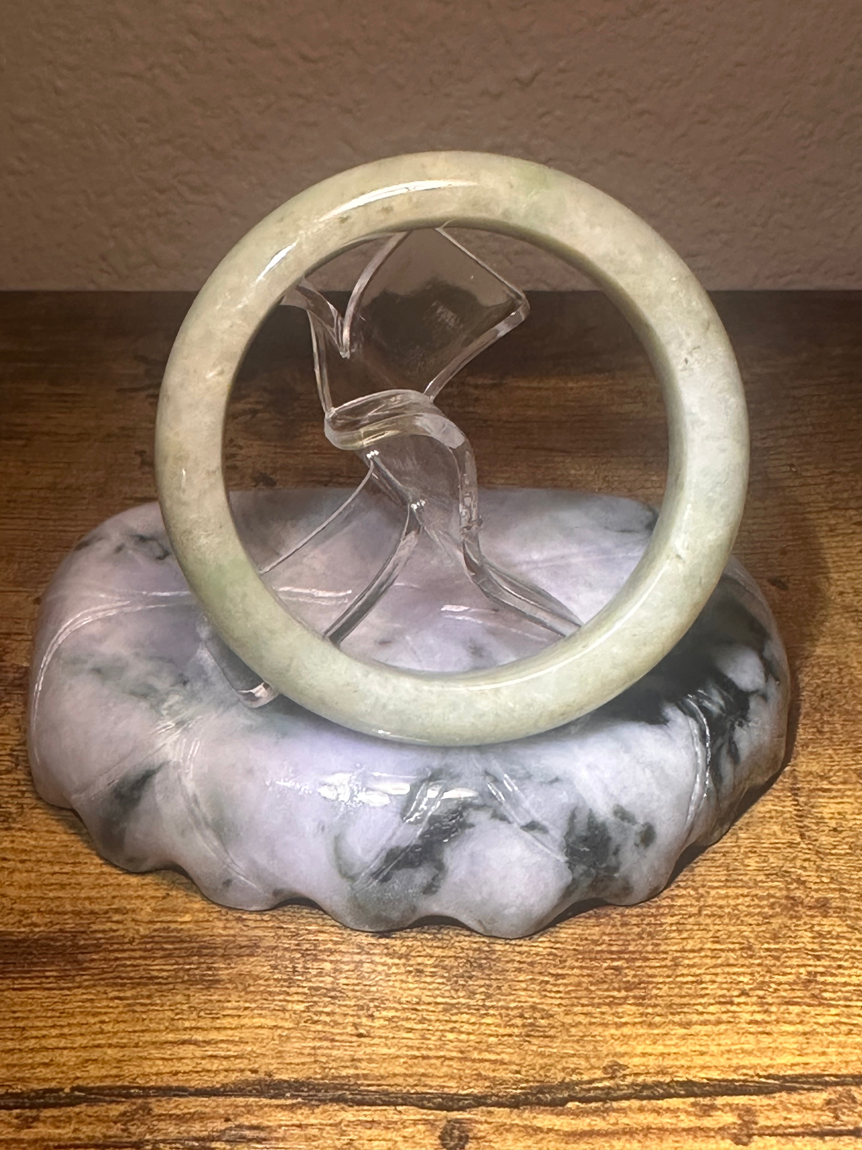 Pale Celadon Jadeite Bangle