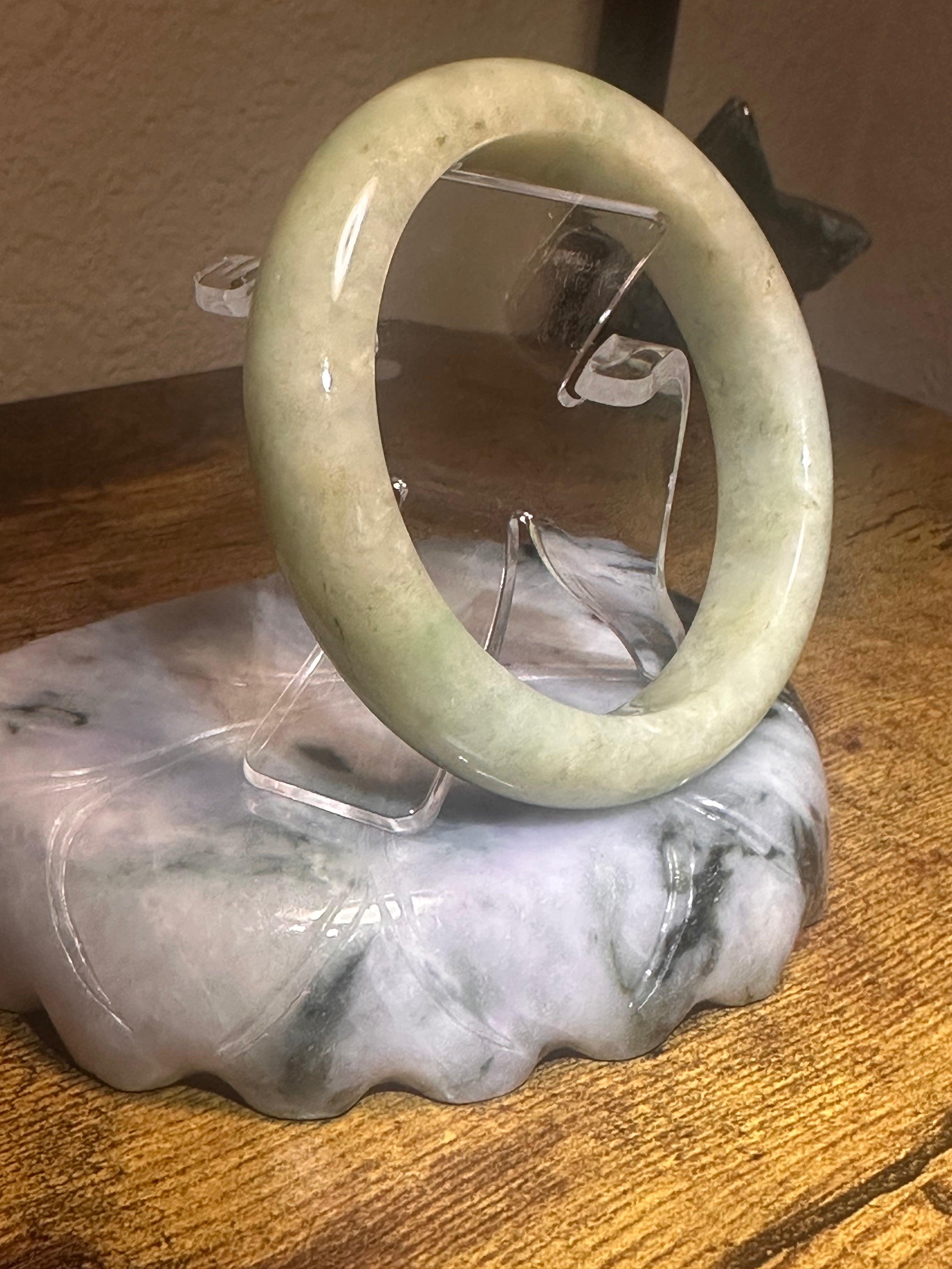 Pale Celadon Jadeite Bangle