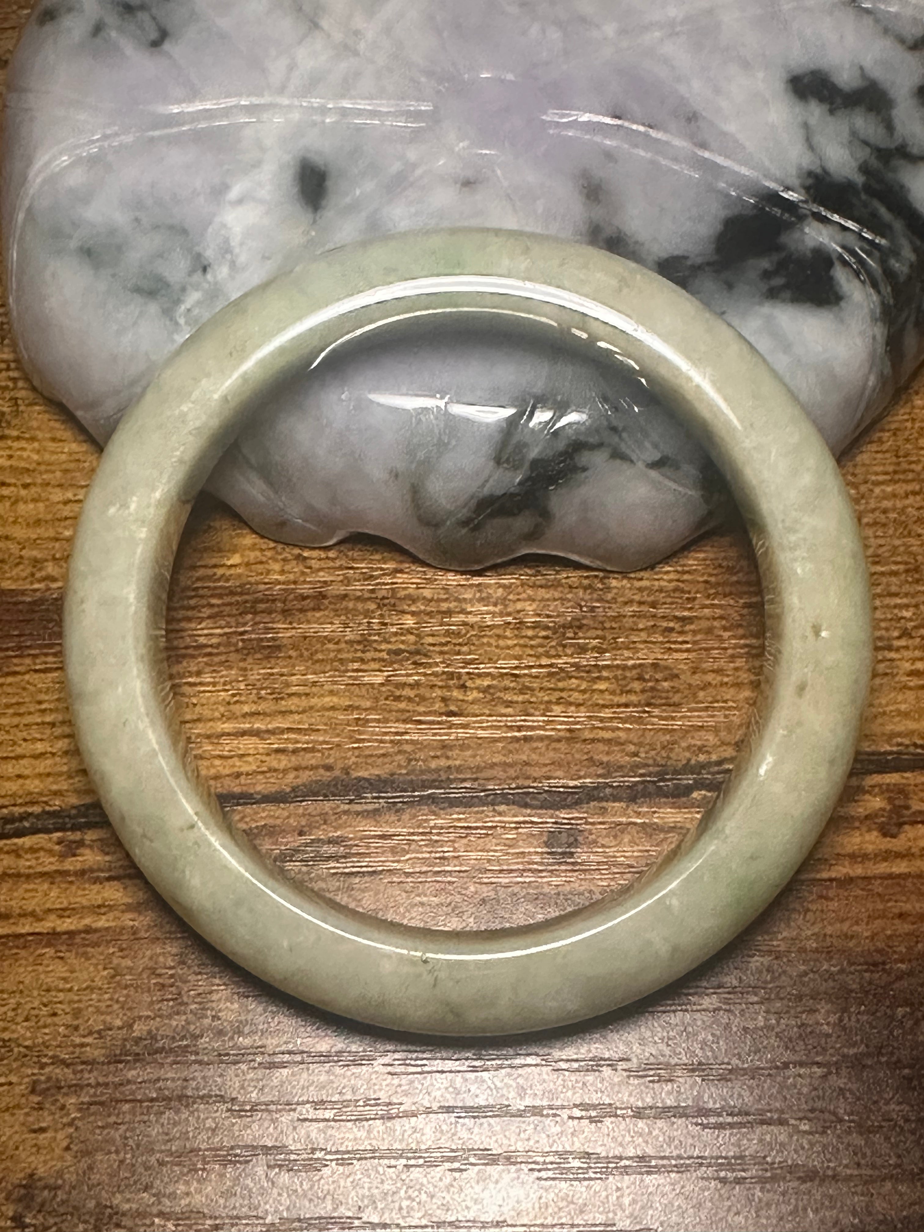 Pale Celadon Jadeite Bangle