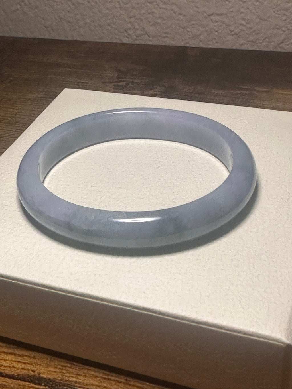 Monet Garden Jadeite Bangle ( Oval Sz 52.7 )