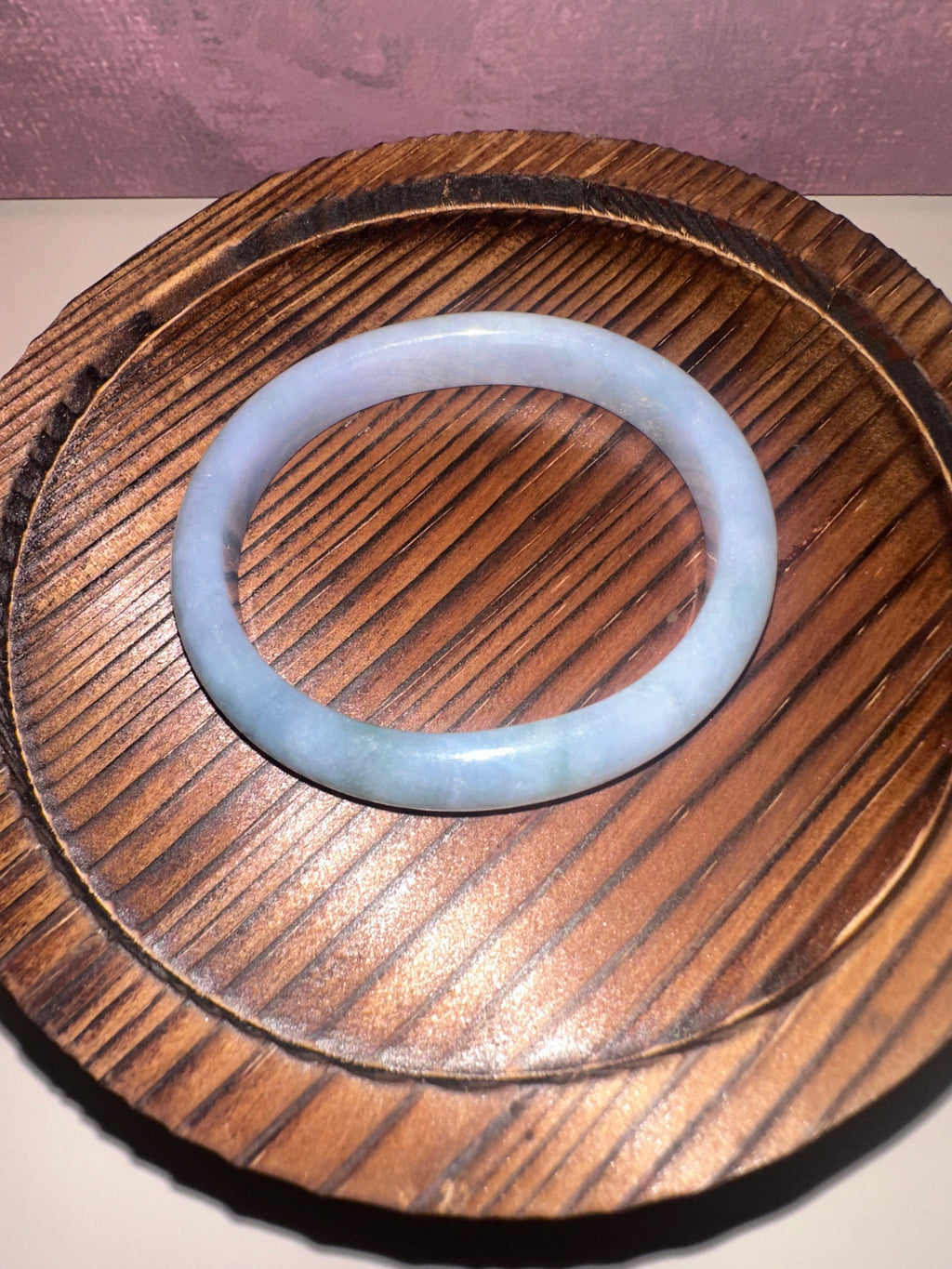 Monet Garden Jadeite Bangle ( Oval Sz 52.7 )