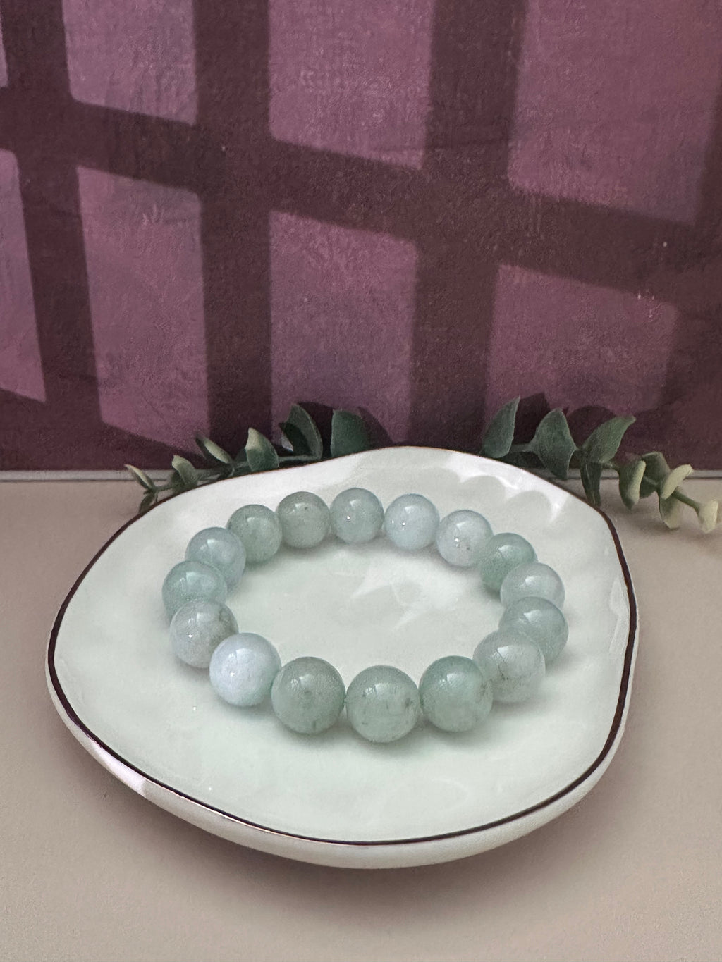 Natural Type A Jadeite Bead Bracelet