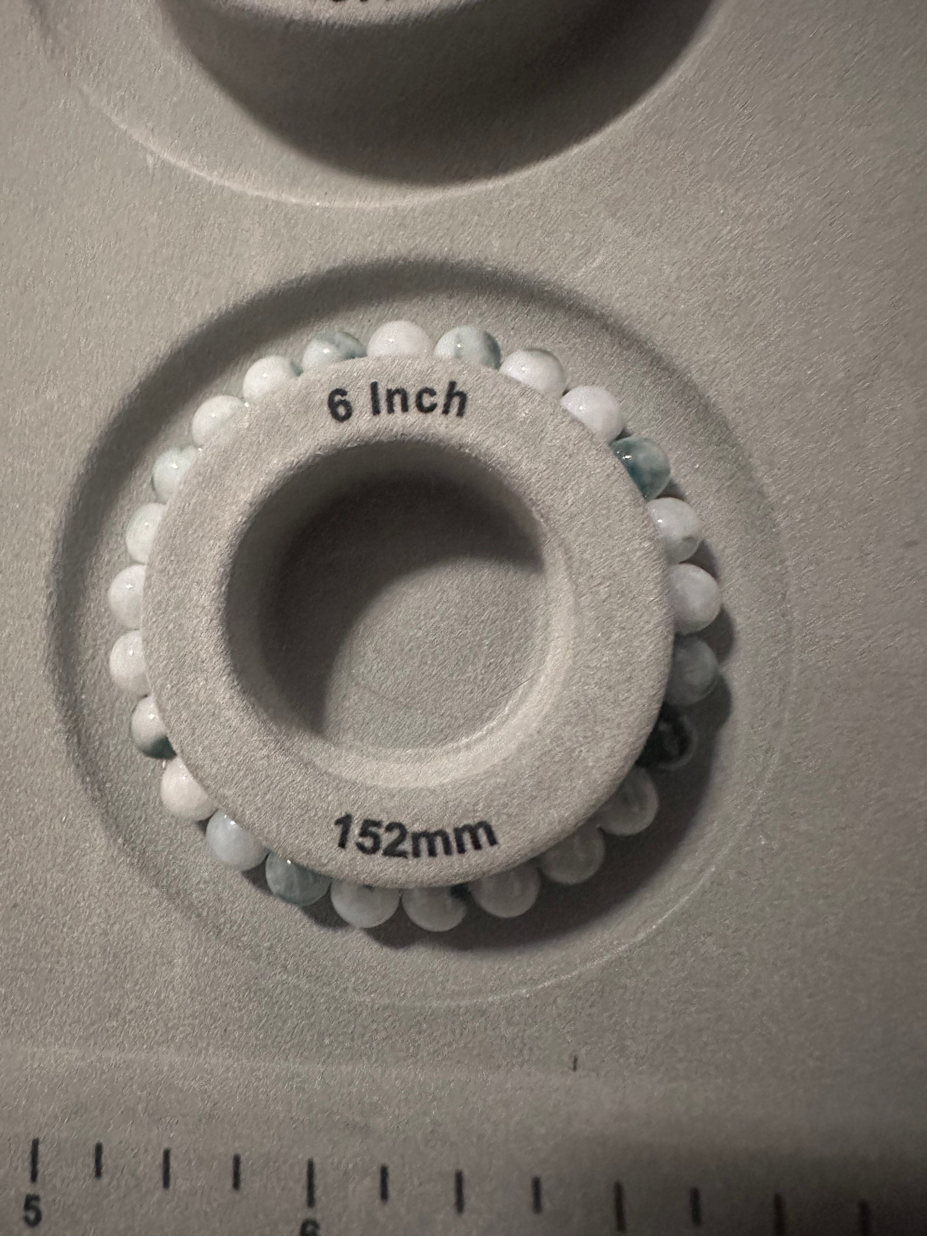 Icy Blue-Green Jadeite Beads ( Uncertified)