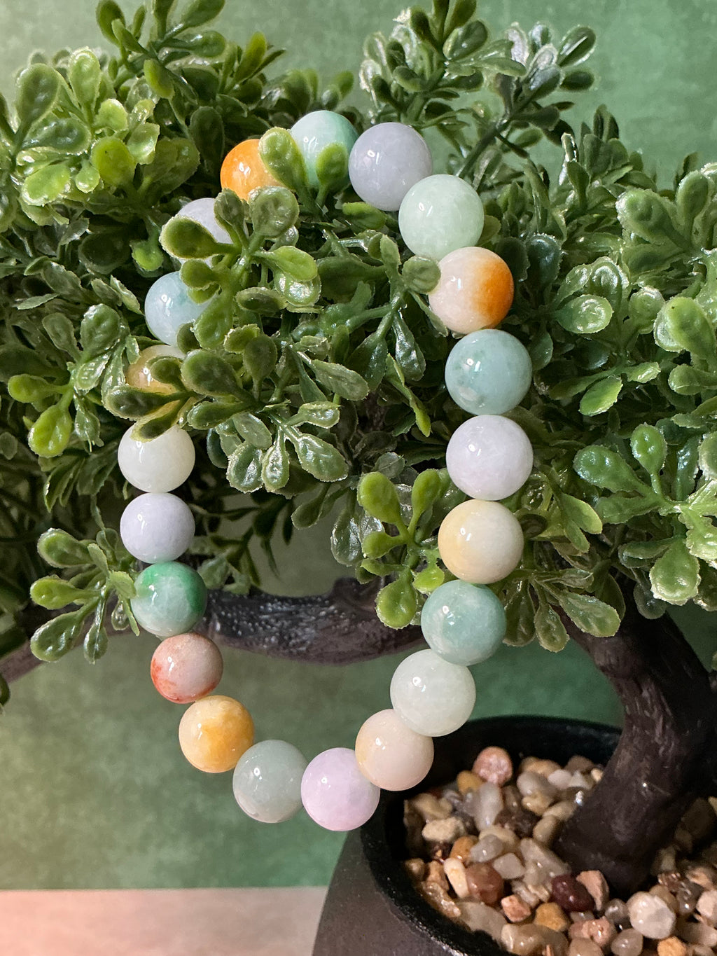 Jadeite Jade Multicolor Beaded Bracelet