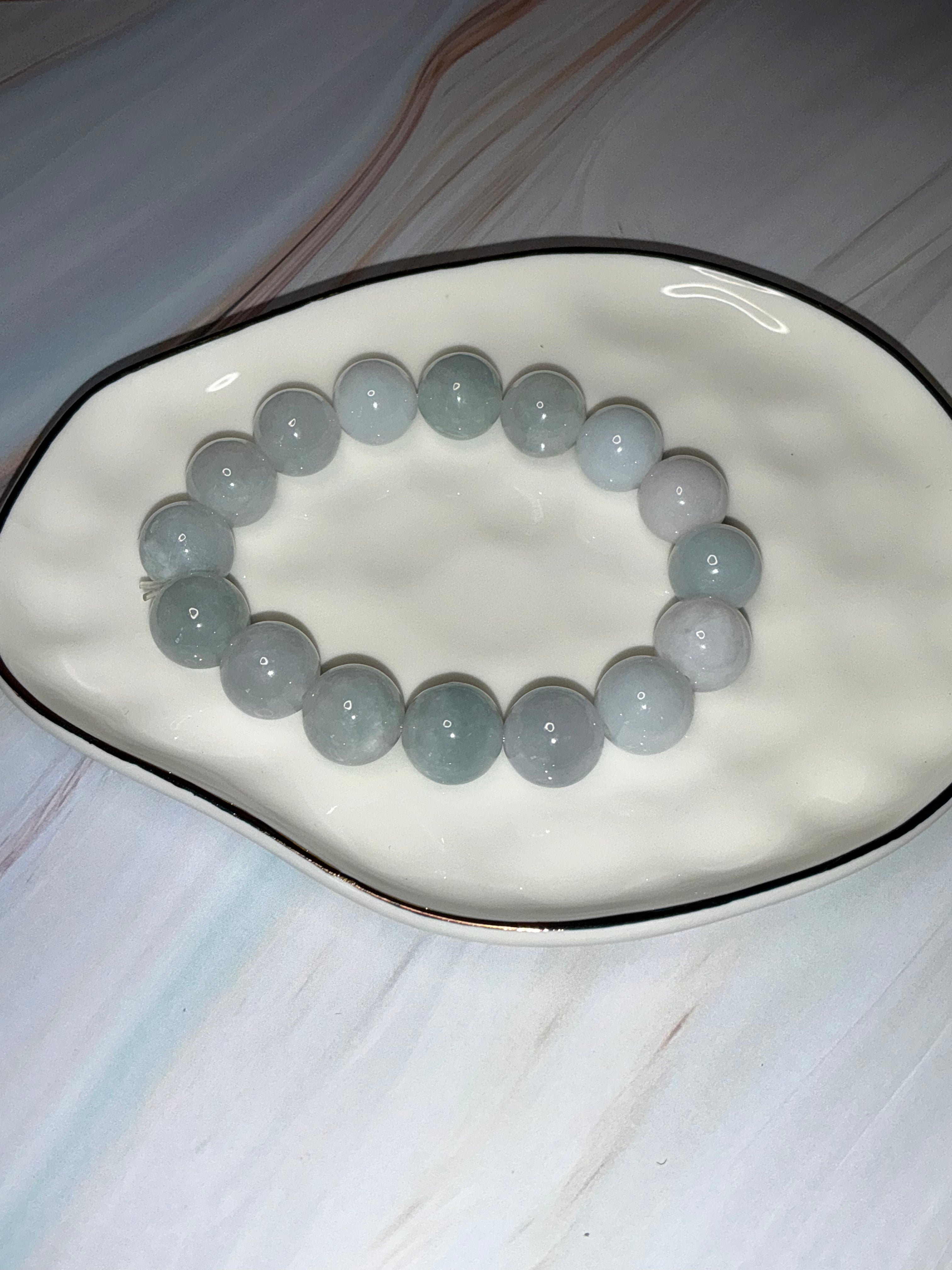 White Jadeite Jade Bracelet