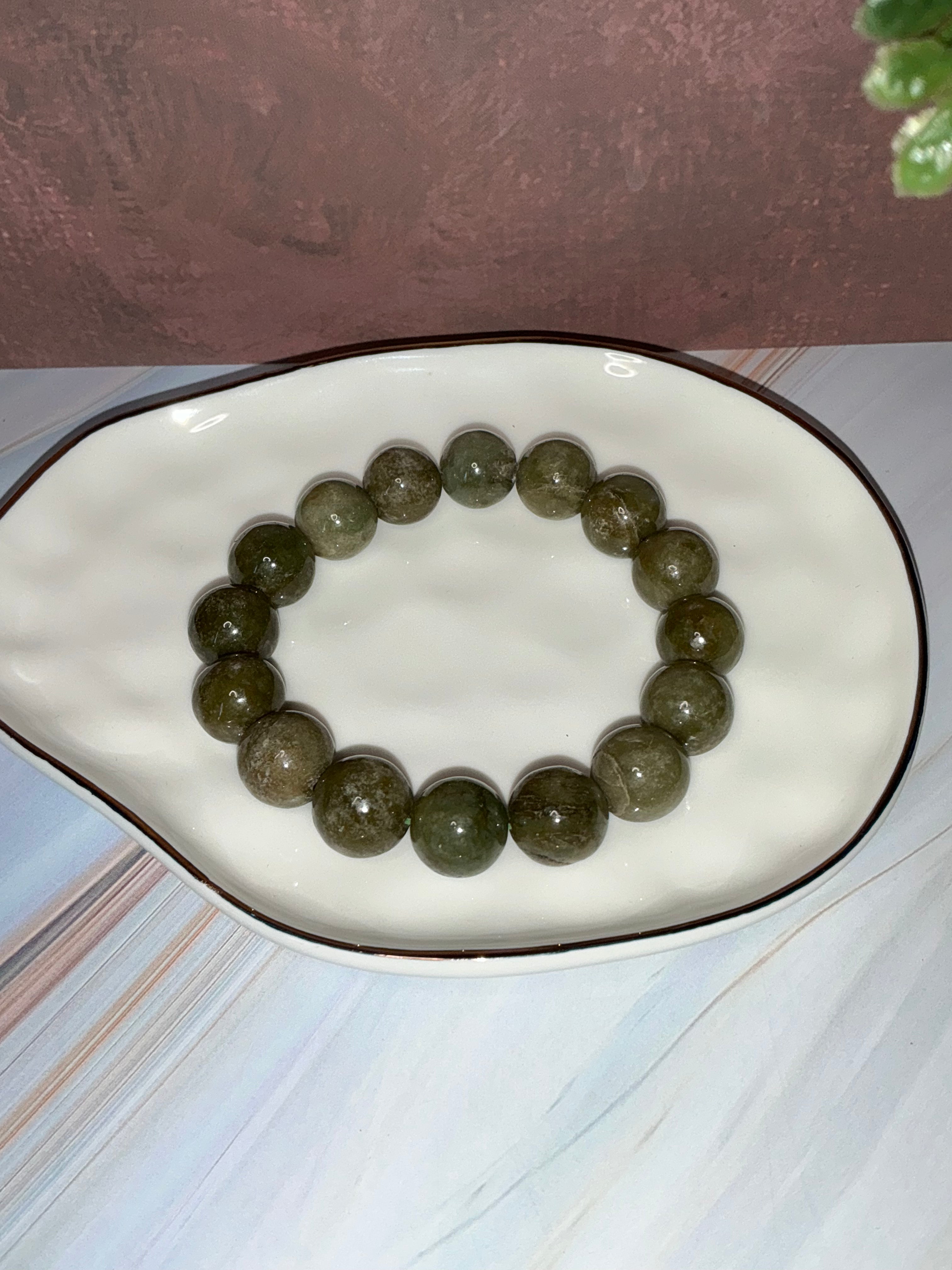 Moss Green Jadeite Jade Bracelet