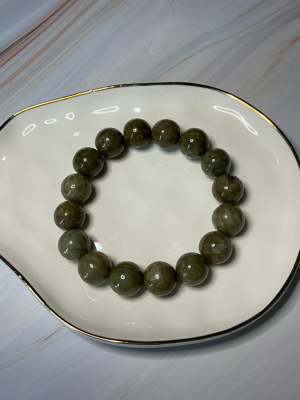 Moss Green Jadeite Jade Bracelet
