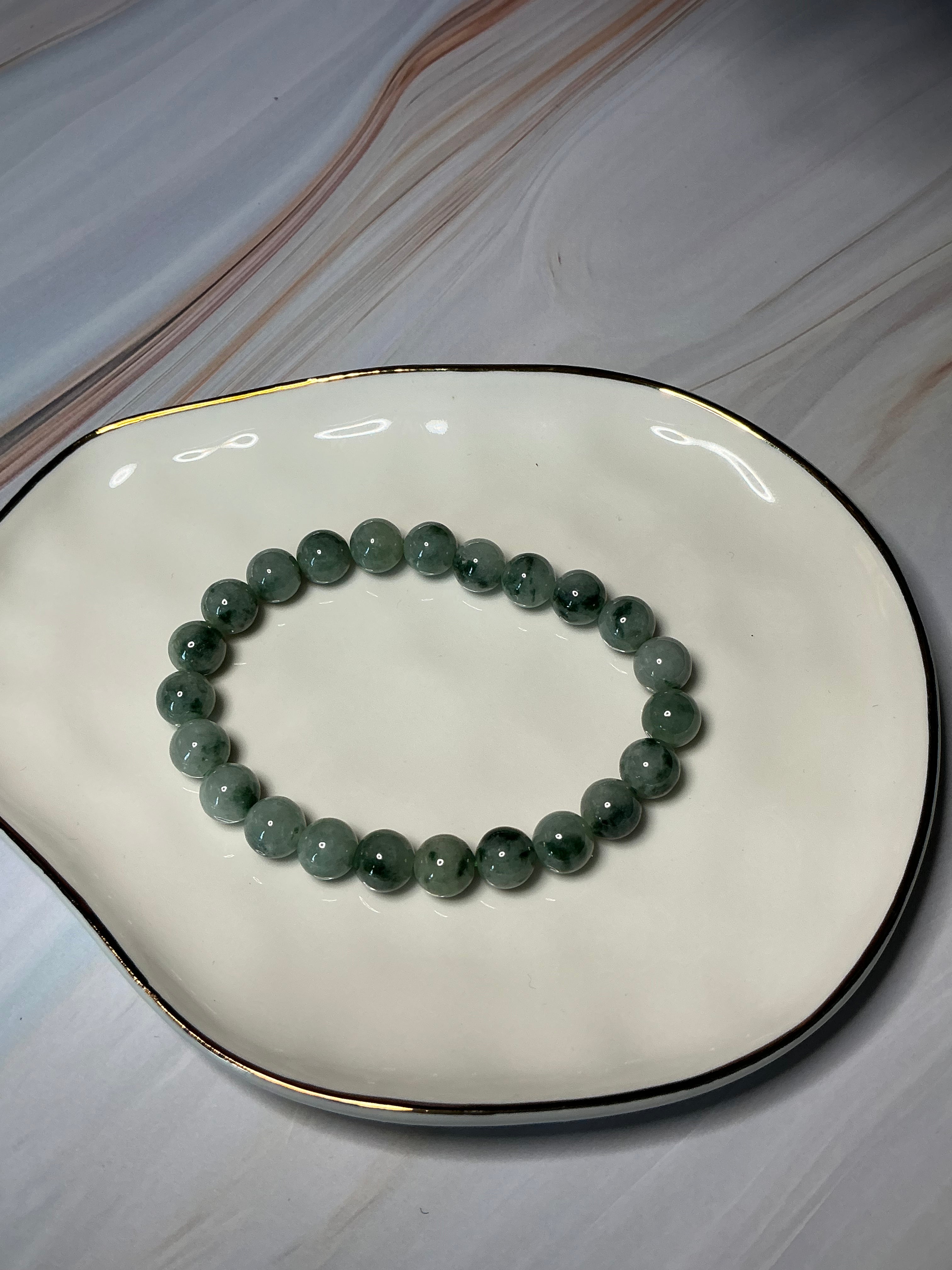 Icy Green Jadeite Jade Bracelet
