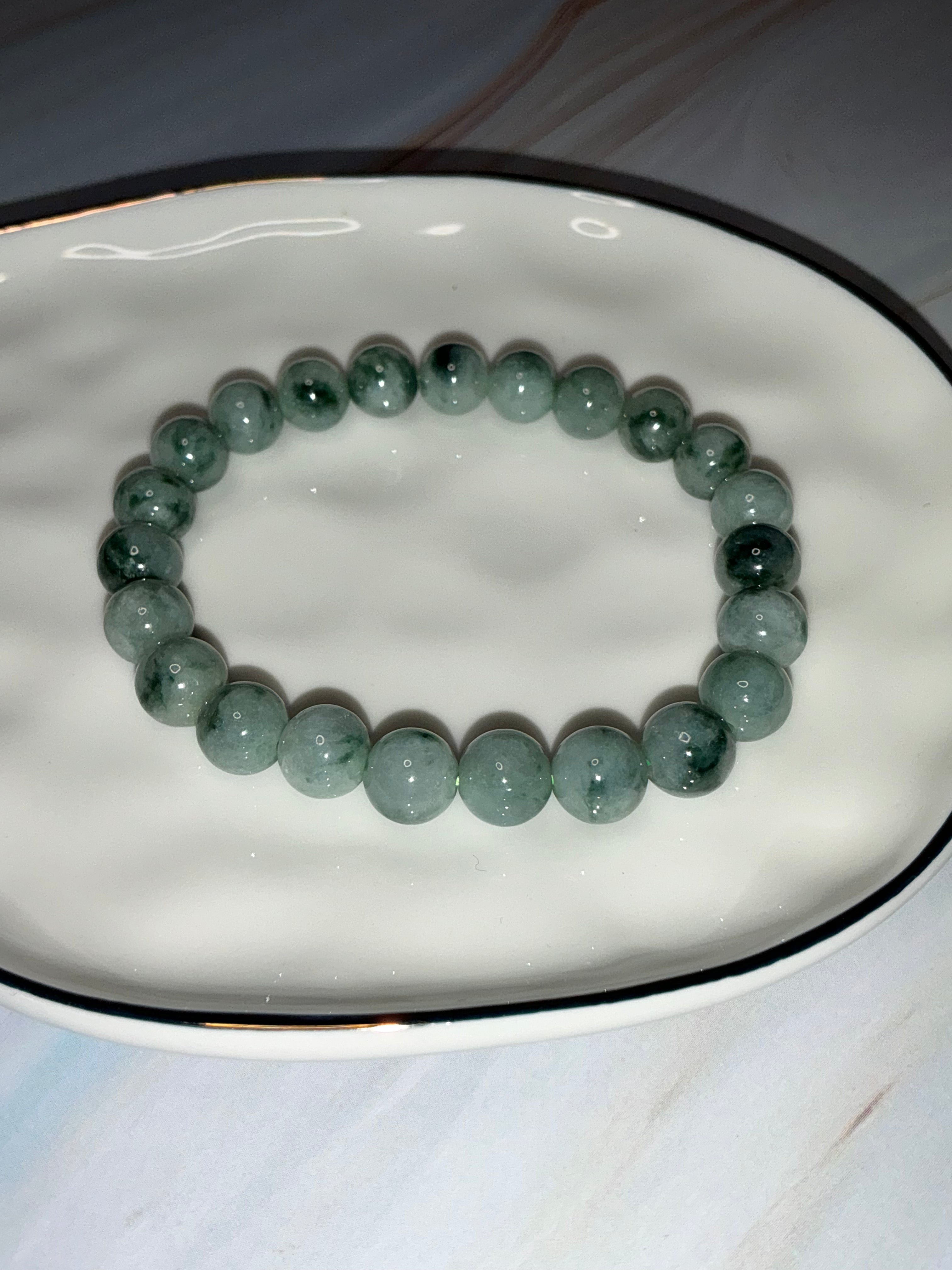 Icy Green Jadeite Jade Bracelet