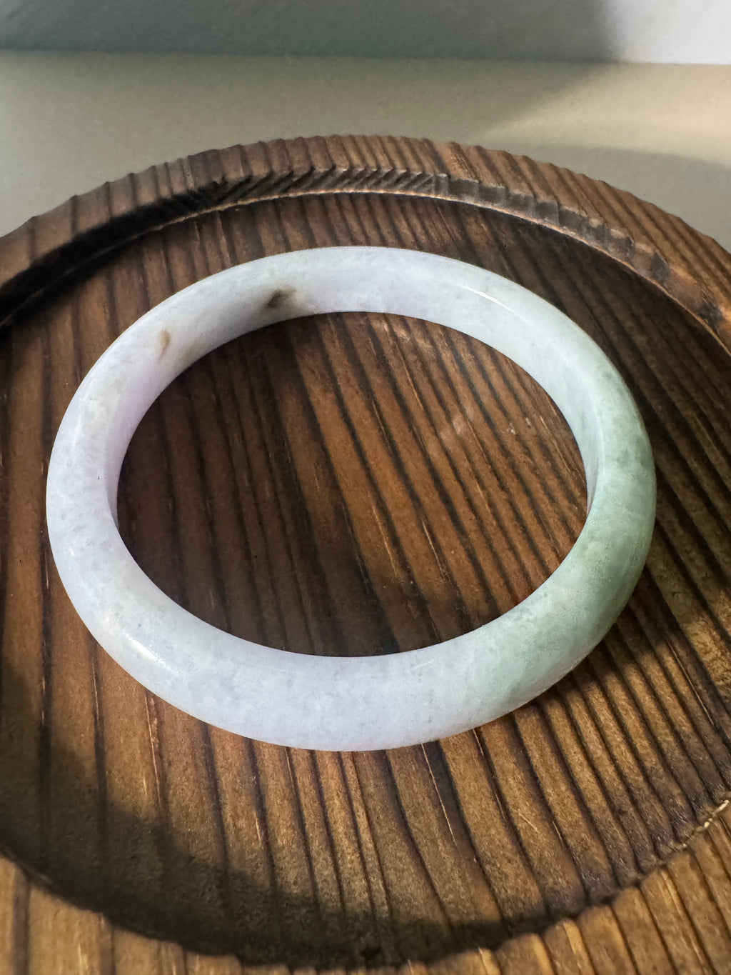 Icy Mist Jadeite Bangle (Sz 55.8)