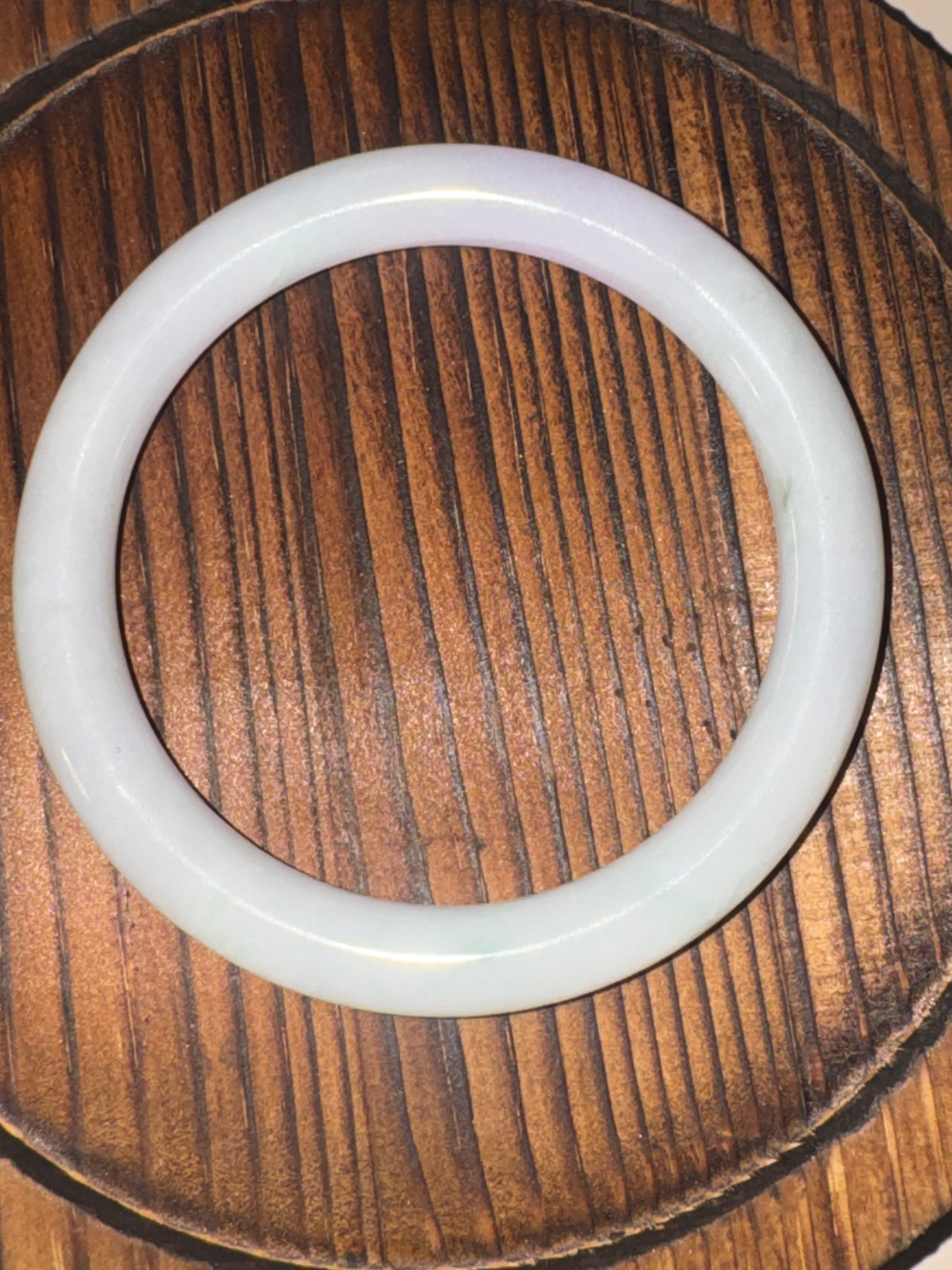 Moonlight White Jadeite Bangle (Sz 55.0)