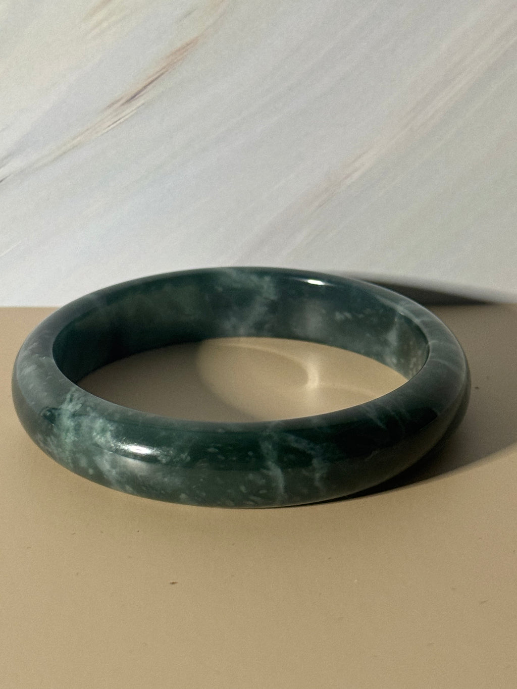 Blue Water Jadeite Bangle (Sz 52.7)